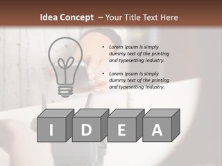 Girl Card Person PowerPoint Template