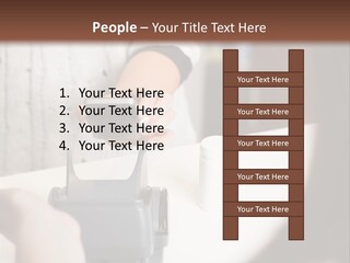Girl Card Person PowerPoint Template