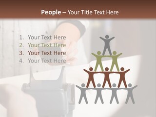 Girl Card Person PowerPoint Template