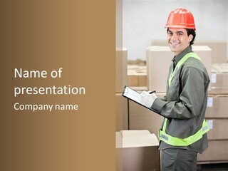 Occupation Foreman Working PowerPoint Template