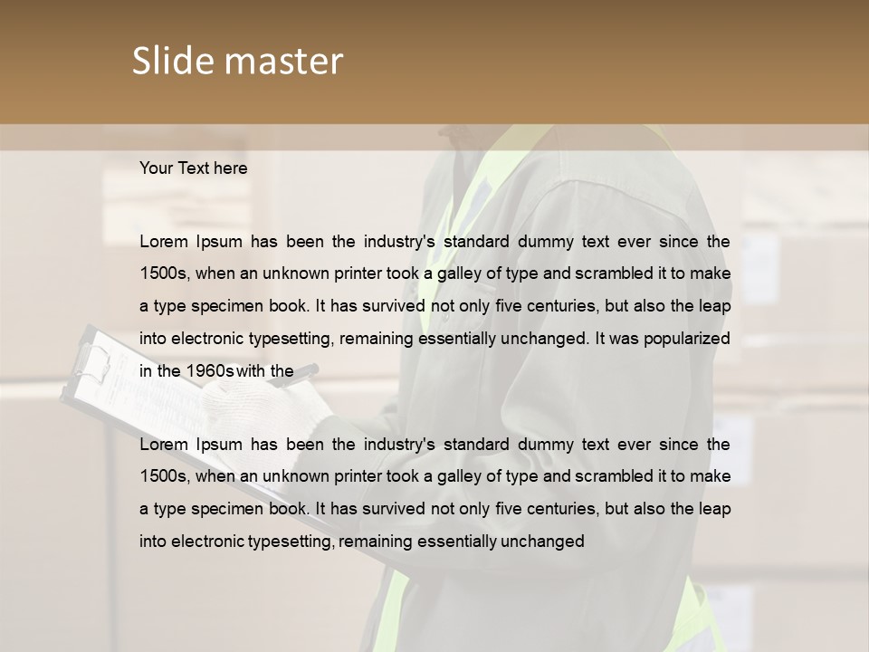 Occupation Foreman Working PowerPoint Template