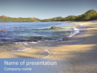 Trees Shore Landscape PowerPoint Template