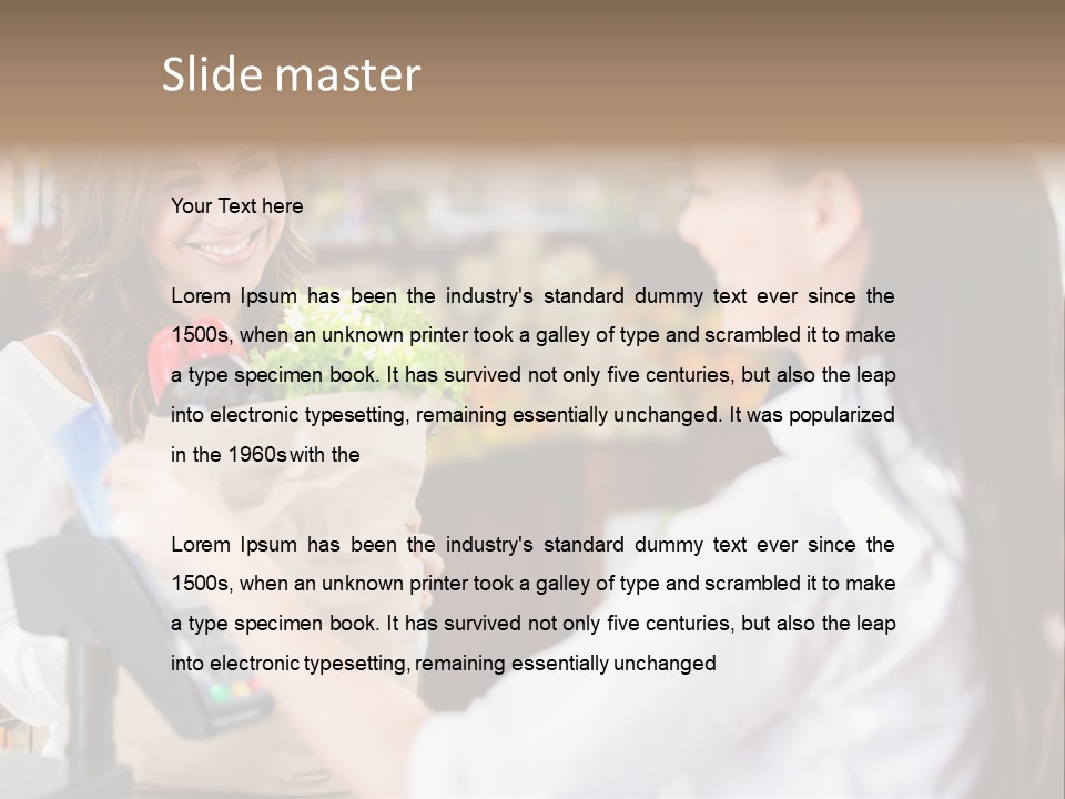 Supermarket Grocery Debit PowerPoint Template