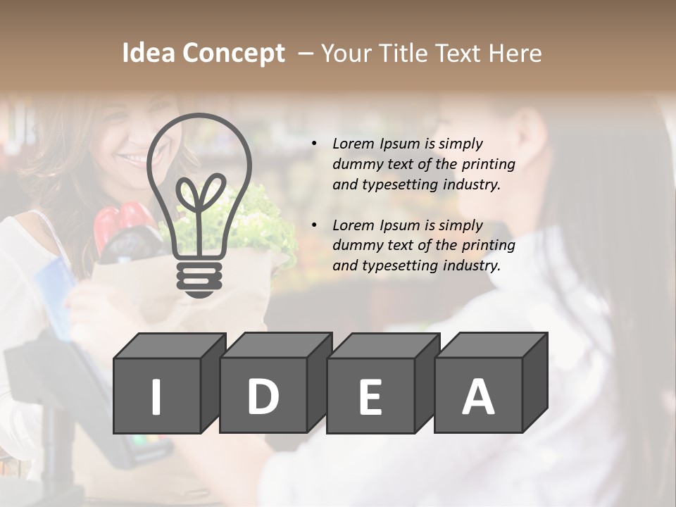 Supermarket Grocery Debit PowerPoint Template