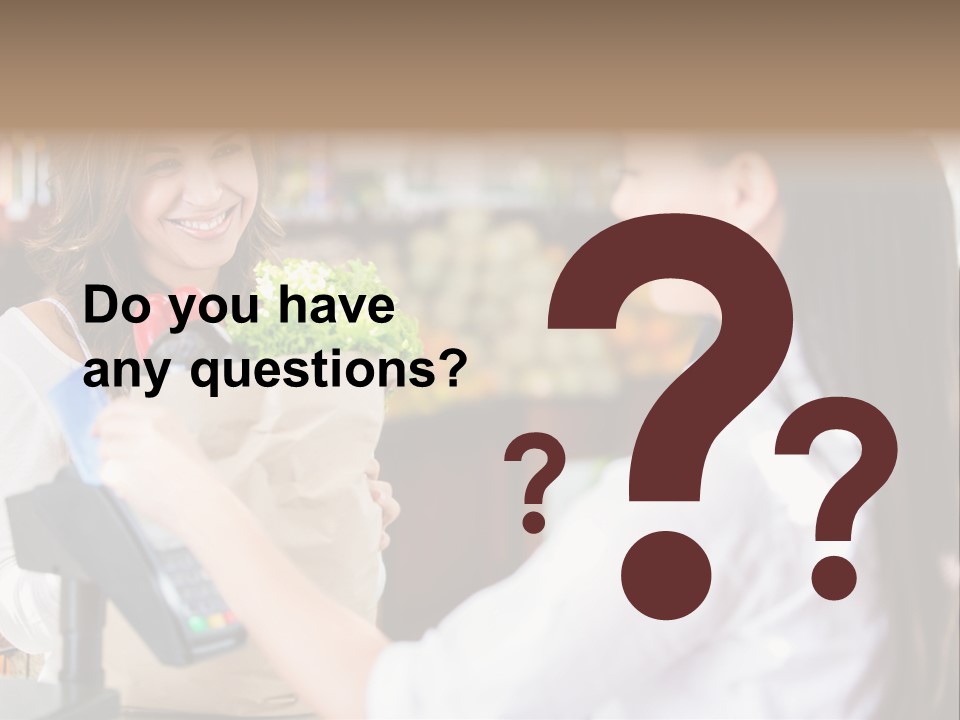 Supermarket Grocery Debit PowerPoint Template