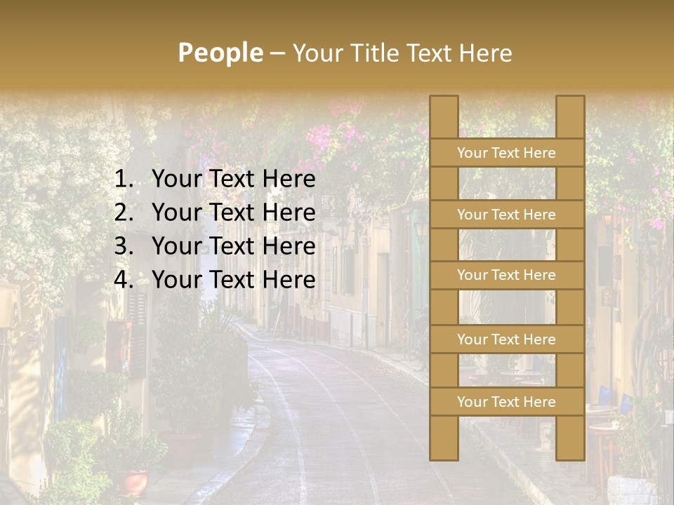 Folk Vivid Sightseeing PowerPoint Template