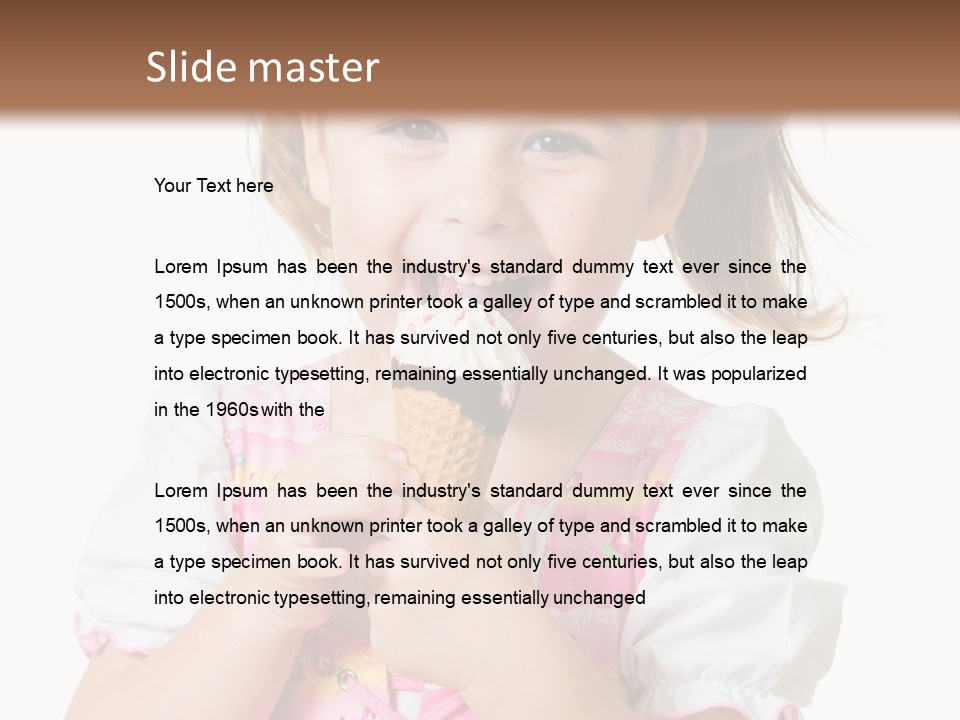 Positive Beauty Cone PowerPoint Template