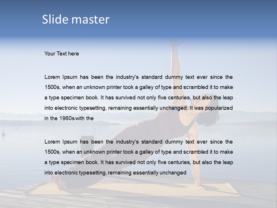 Fitness Meditation Pretty PowerPoint Template