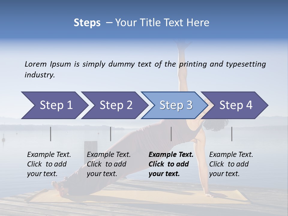 Fitness Meditation Pretty PowerPoint Template