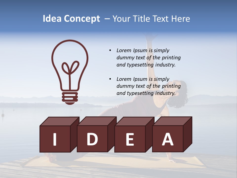 Fitness Meditation Pretty PowerPoint Template