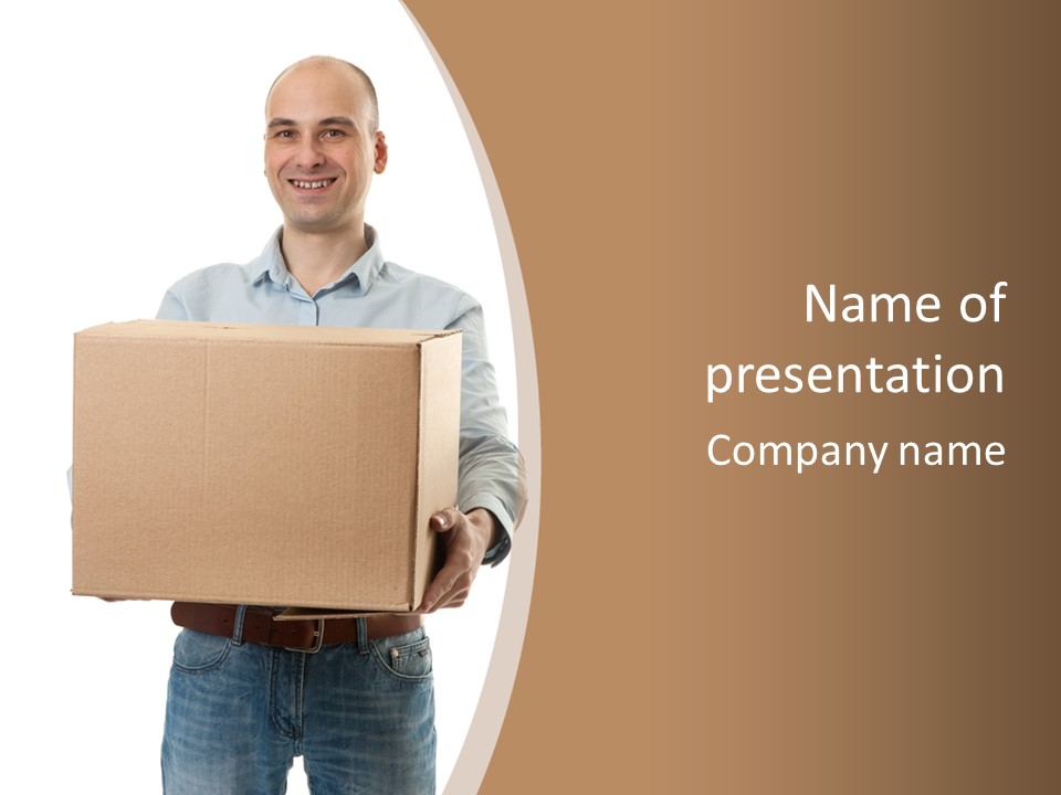 Casual  Man PowerPoint Template