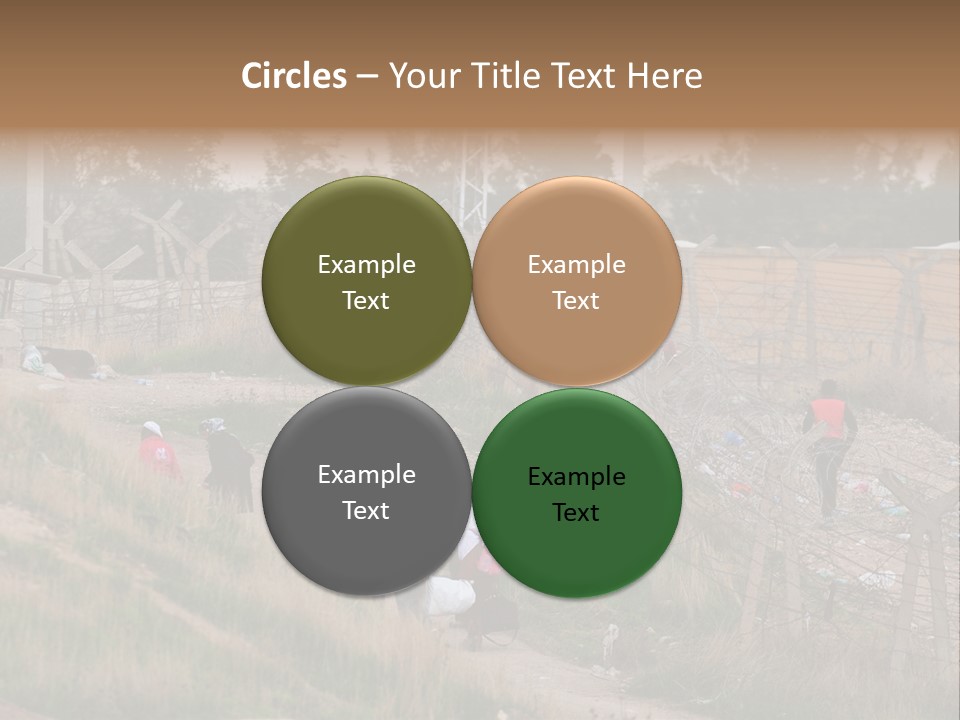A Group Of People Walking Up A Hill PowerPoint Template