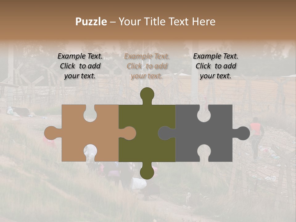 A Group Of People Walking Up A Hill PowerPoint Template