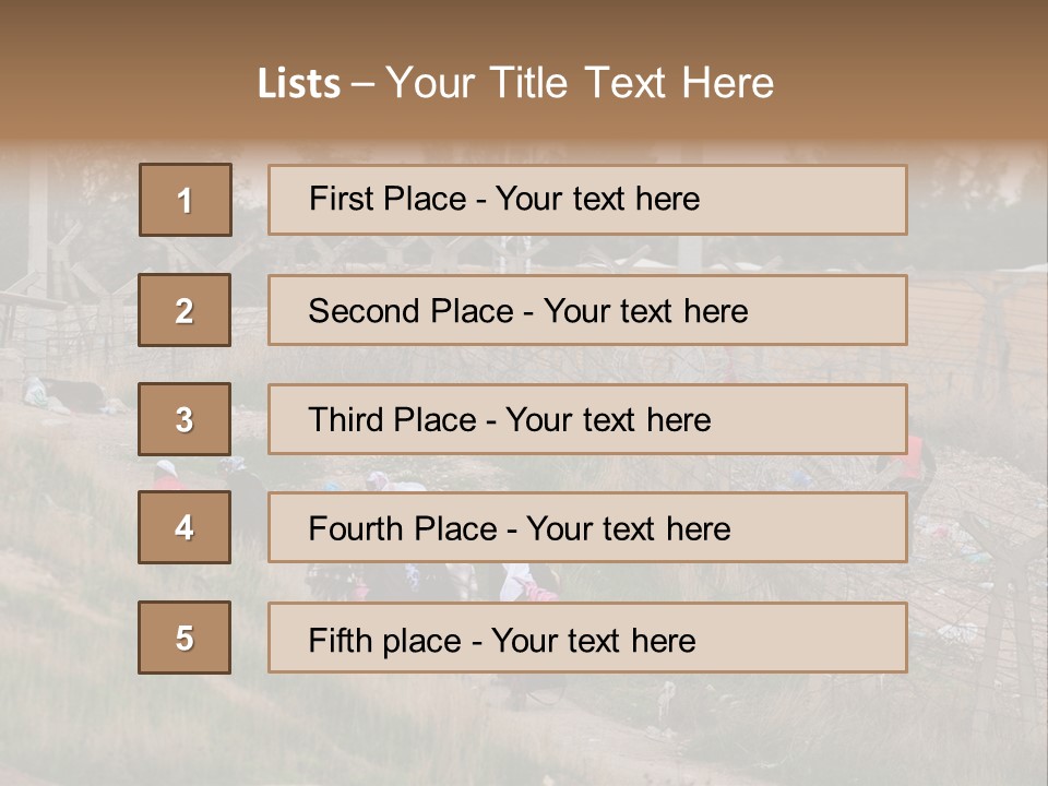 A Group Of People Walking Up A Hill PowerPoint Template