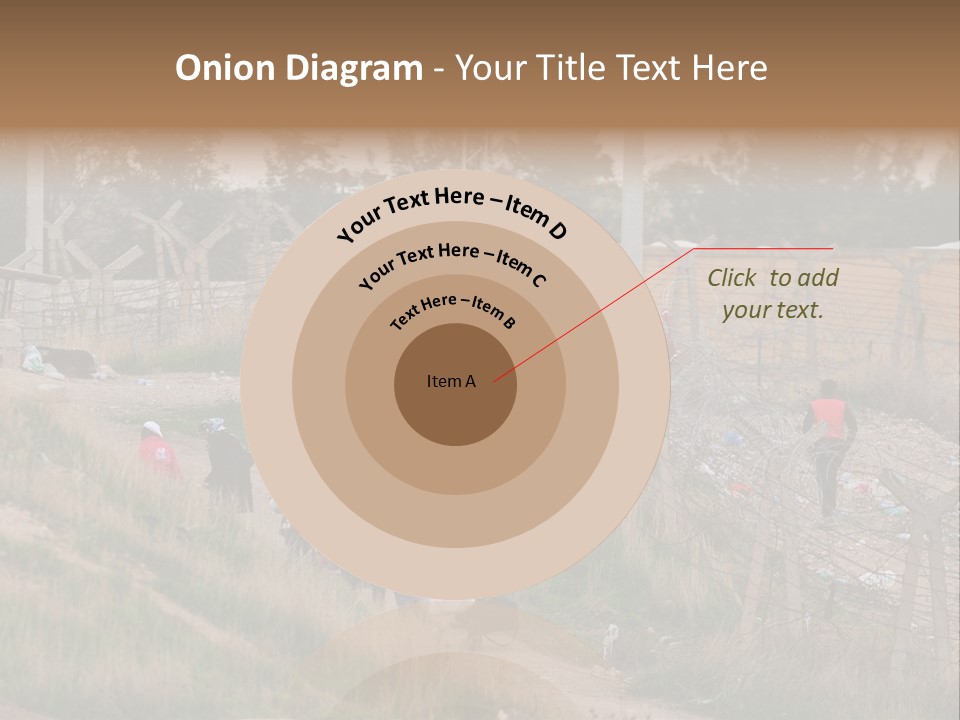 A Group Of People Walking Up A Hill PowerPoint Template