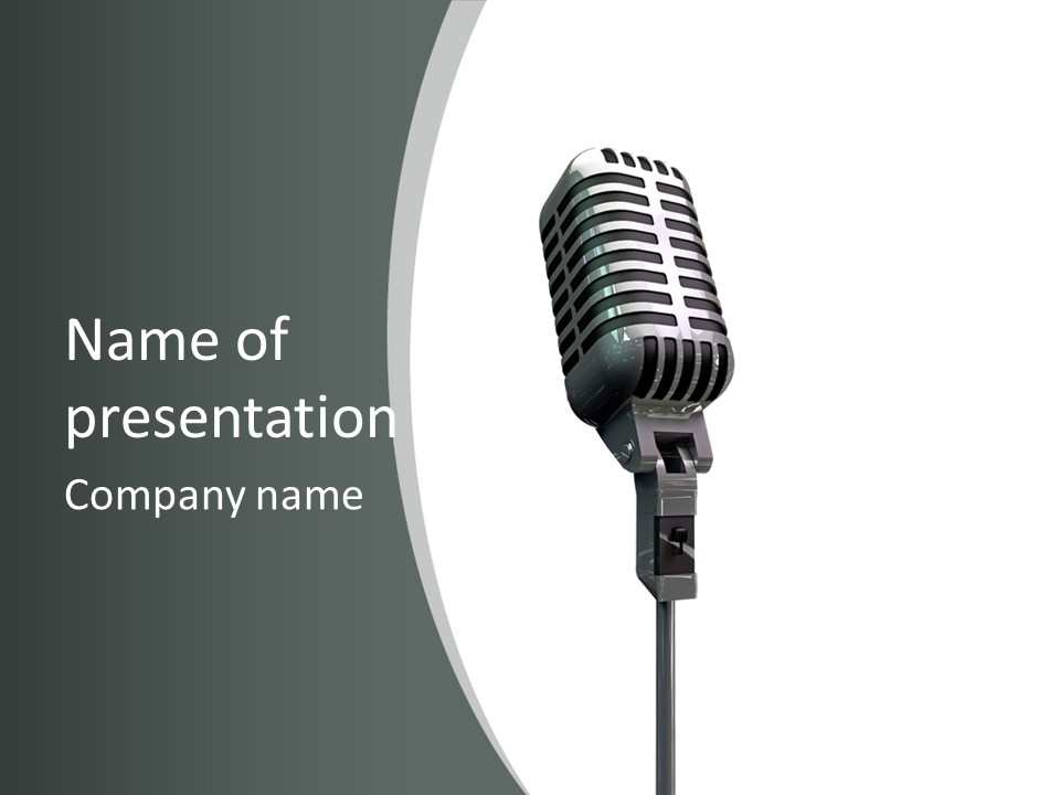 Music Microphone Instrument PowerPoint Template