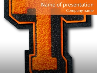 Jersey Letter Sport Letter Typography PowerPoint Template