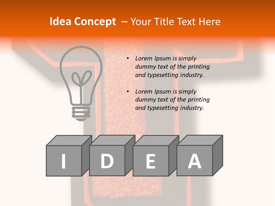 Jersey Letter Sport Letter Typography PowerPoint Template