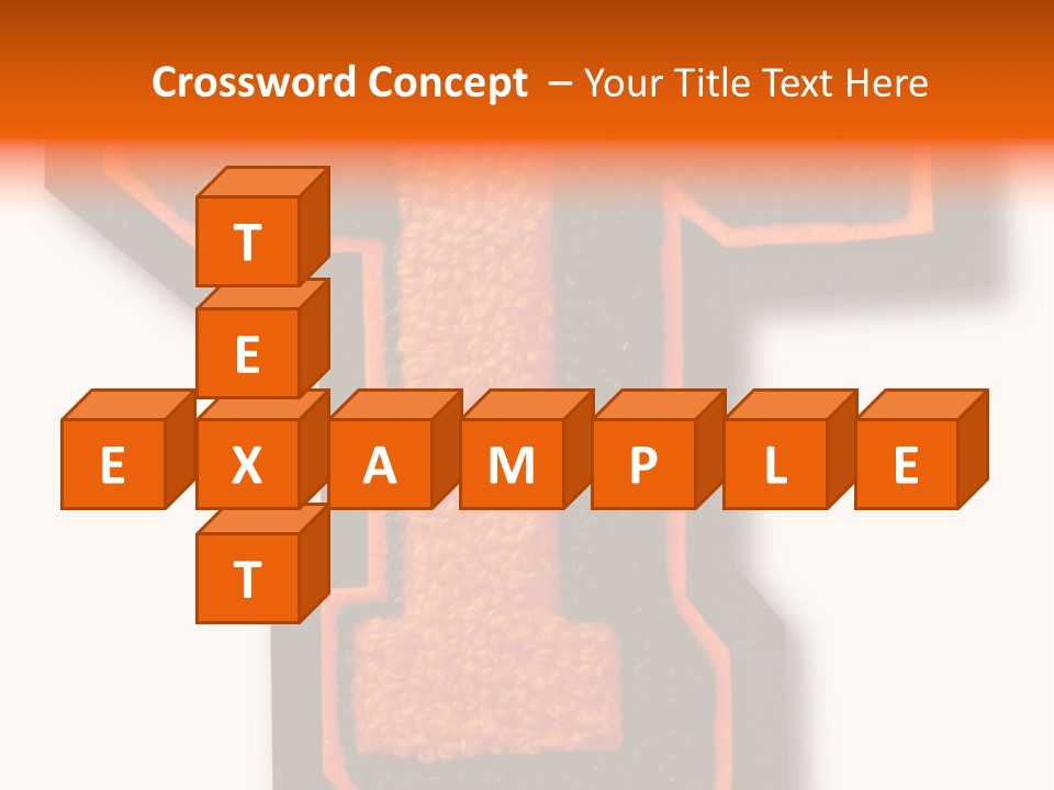 Jersey Letter Sport Letter Typography PowerPoint Template