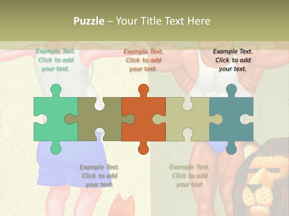 Wellness Lion Bald PowerPoint Template