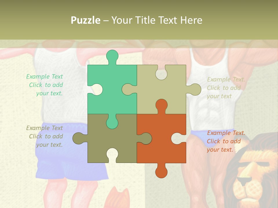 Wellness Lion Bald PowerPoint Template