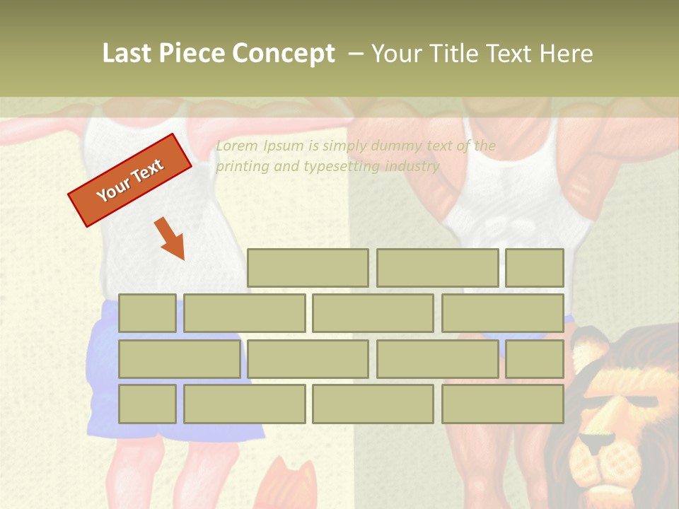 Wellness Lion Bald PowerPoint Template