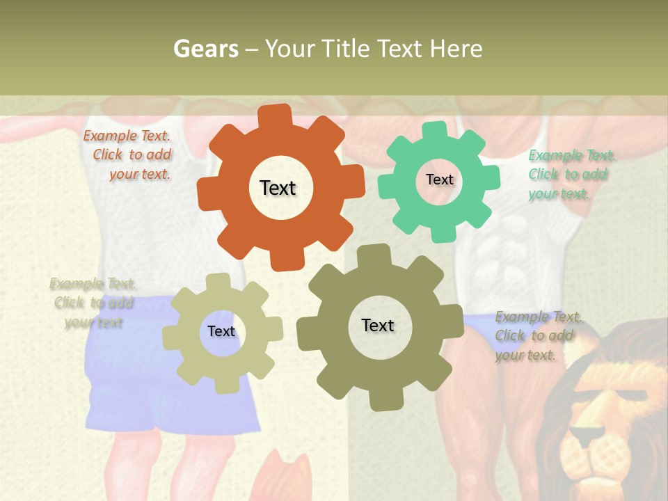 Wellness Lion Bald PowerPoint Template