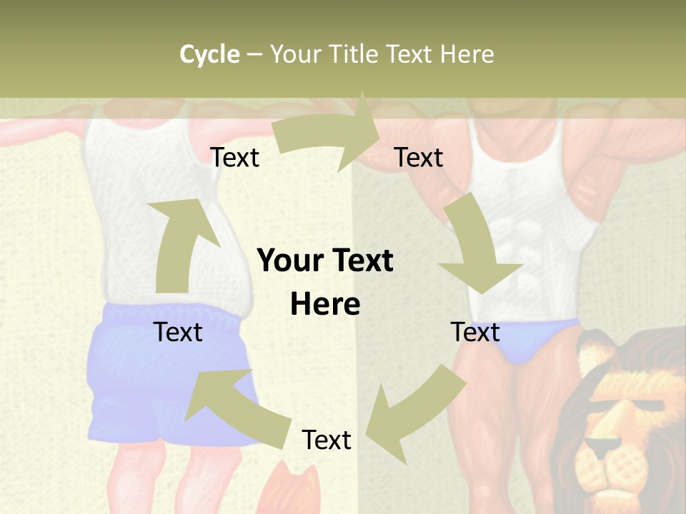 Wellness Lion Bald PowerPoint Template