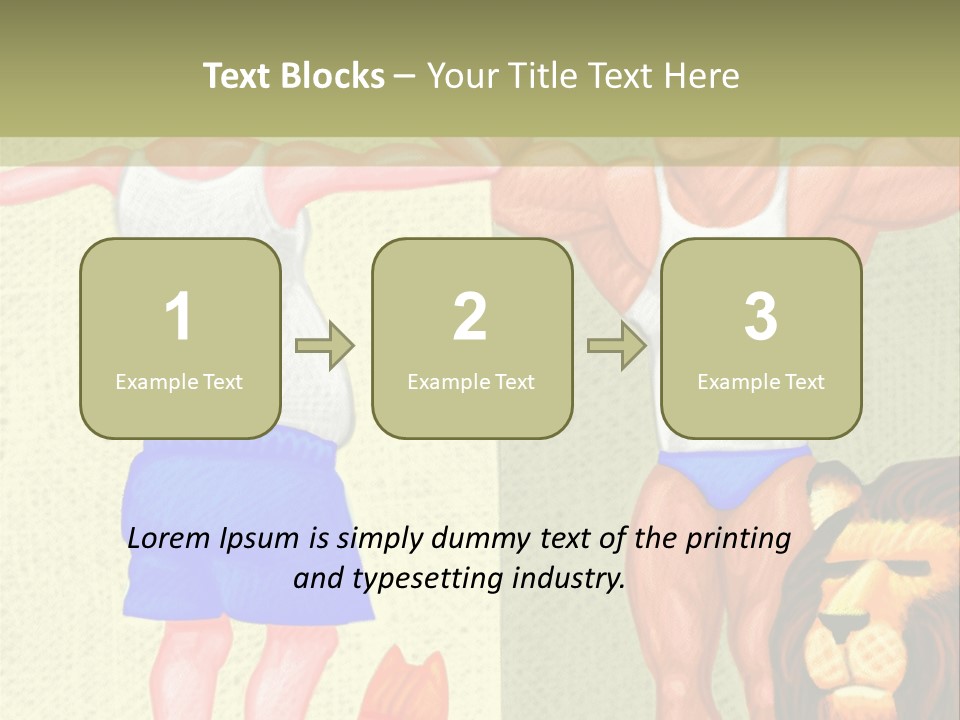 Wellness Lion Bald PowerPoint Template