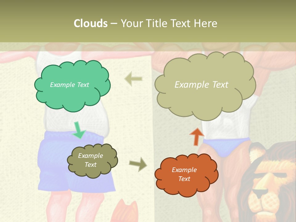 Wellness Lion Bald PowerPoint Template