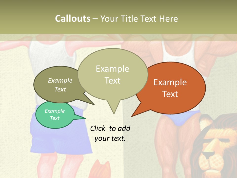 Wellness Lion Bald PowerPoint Template