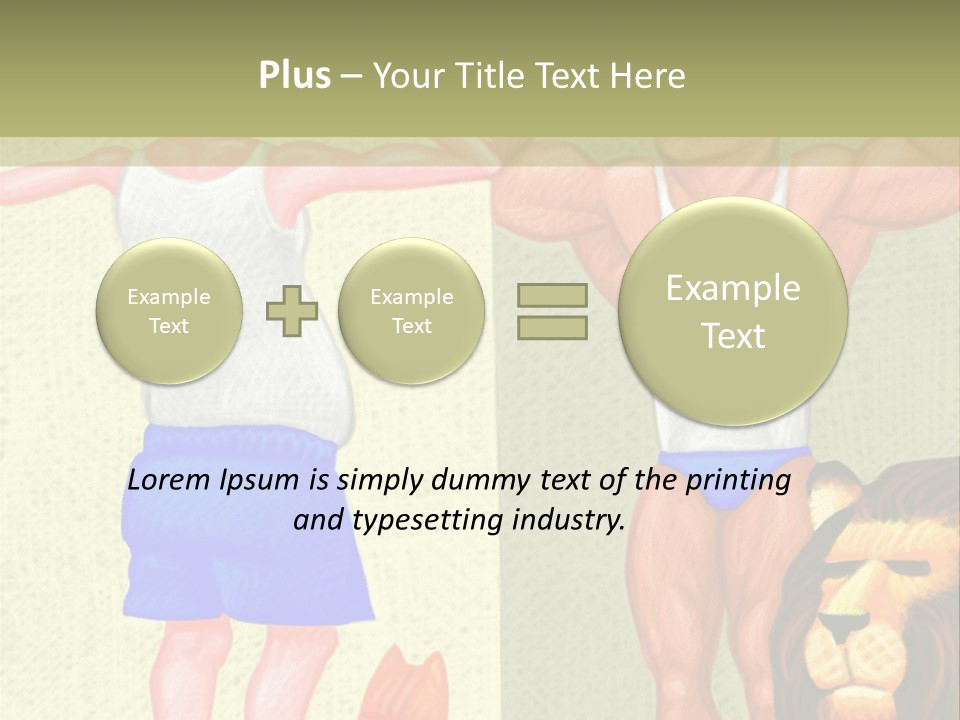 Wellness Lion Bald PowerPoint Template