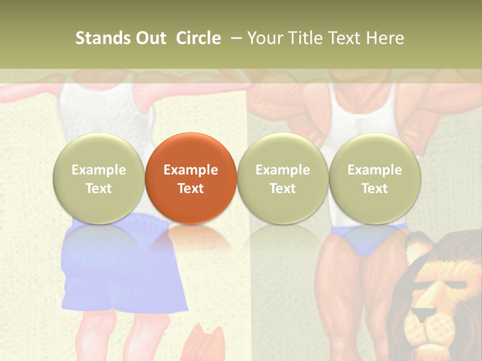 Wellness Lion Bald PowerPoint Template