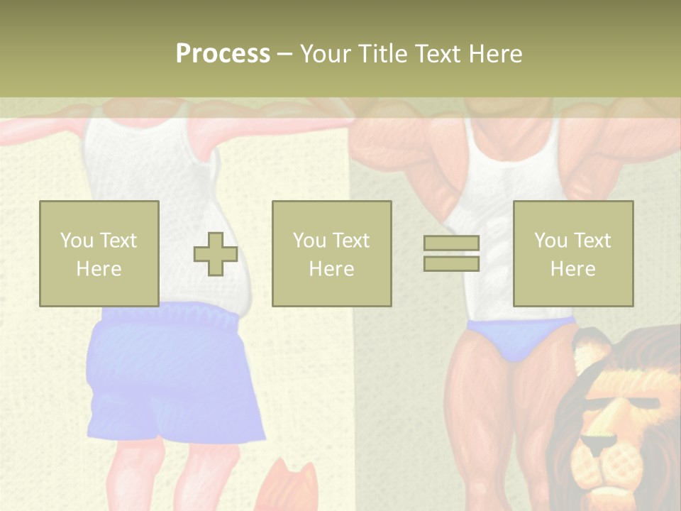 Wellness Lion Bald PowerPoint Template