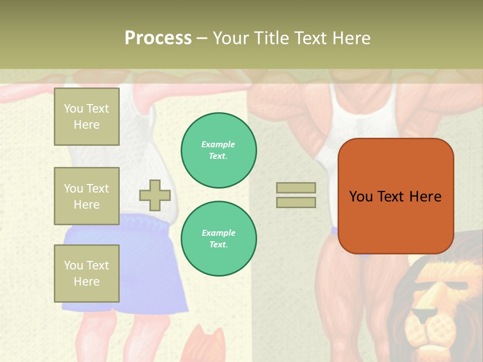 Wellness Lion Bald PowerPoint Template