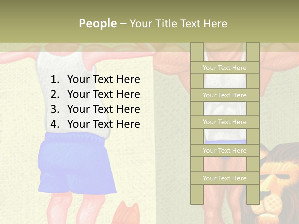 Wellness Lion Bald PowerPoint Template