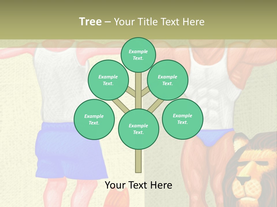 Wellness Lion Bald PowerPoint Template