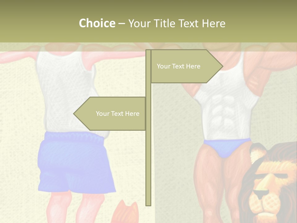 Wellness Lion Bald PowerPoint Template