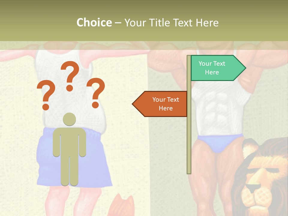 Wellness Lion Bald PowerPoint Template