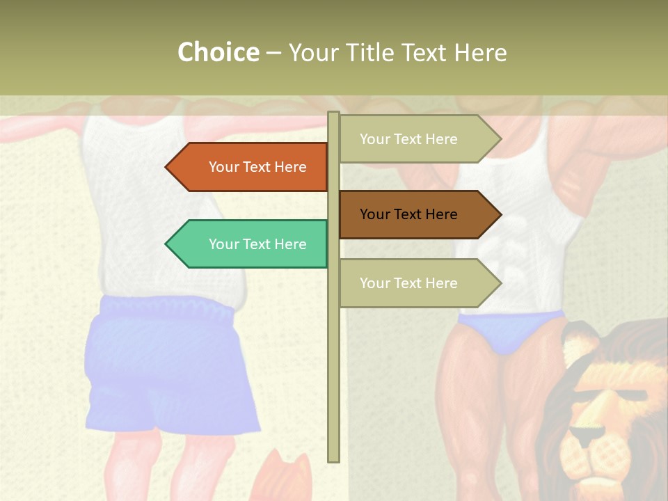 Wellness Lion Bald PowerPoint Template