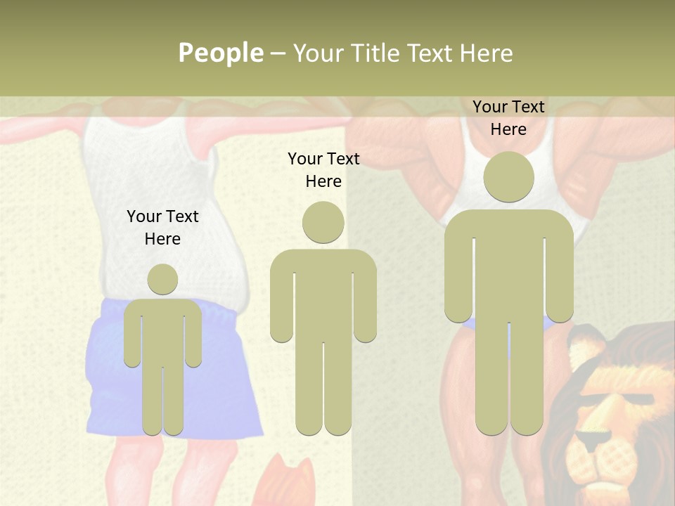 Wellness Lion Bald PowerPoint Template