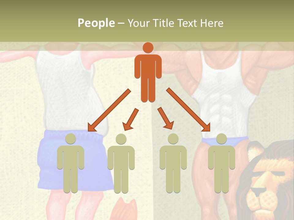 Wellness Lion Bald PowerPoint Template