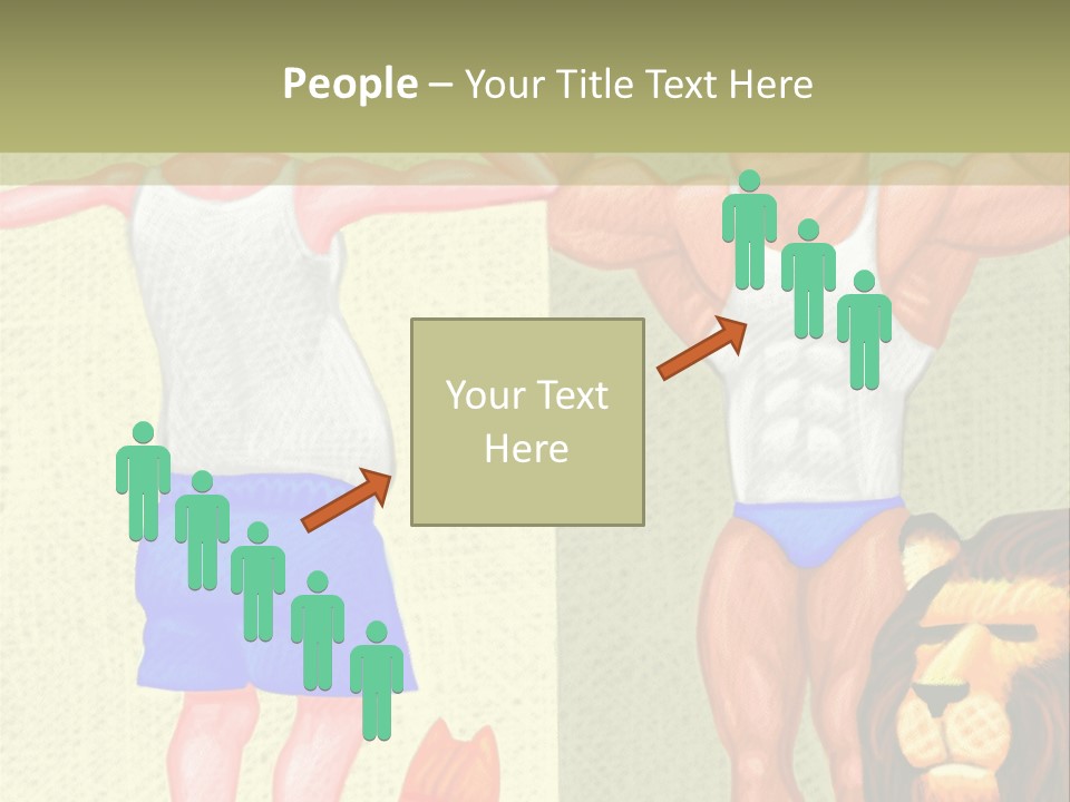 Wellness Lion Bald PowerPoint Template