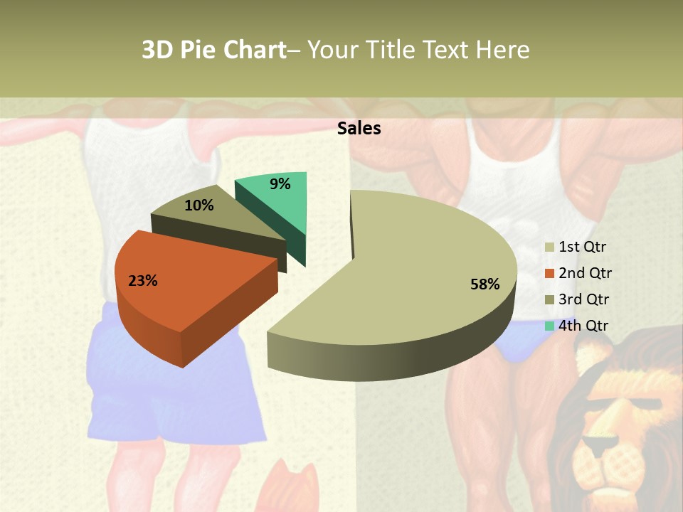 Wellness Lion Bald PowerPoint Template