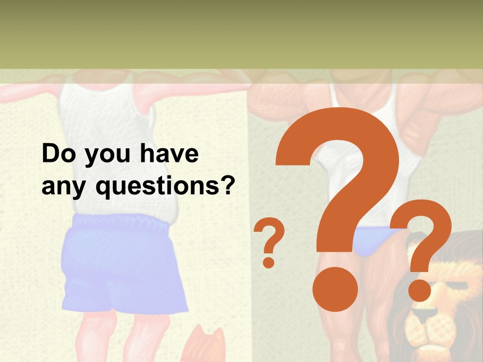 Wellness Lion Bald PowerPoint Template