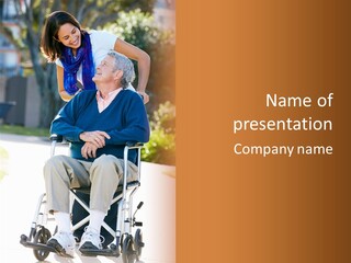 Assisted Living Healthcare And Medicine Two People PowerPoint Template