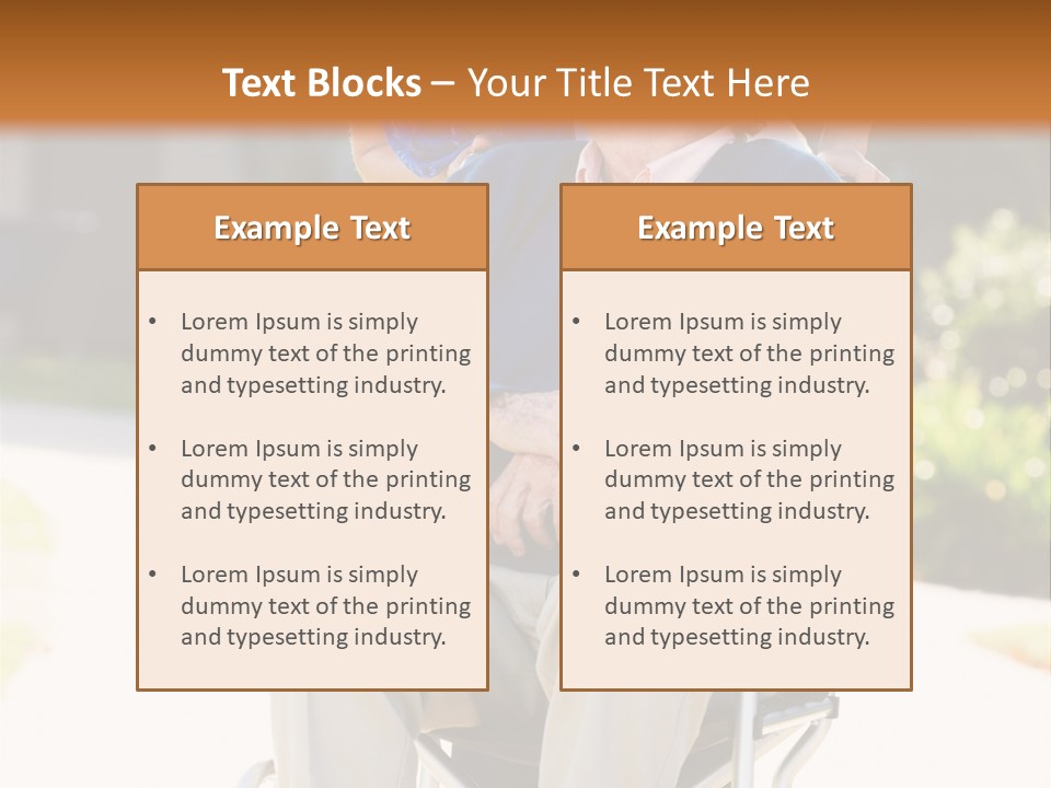 Assisted Living Healthcare And Medicine Two People PowerPoint Template