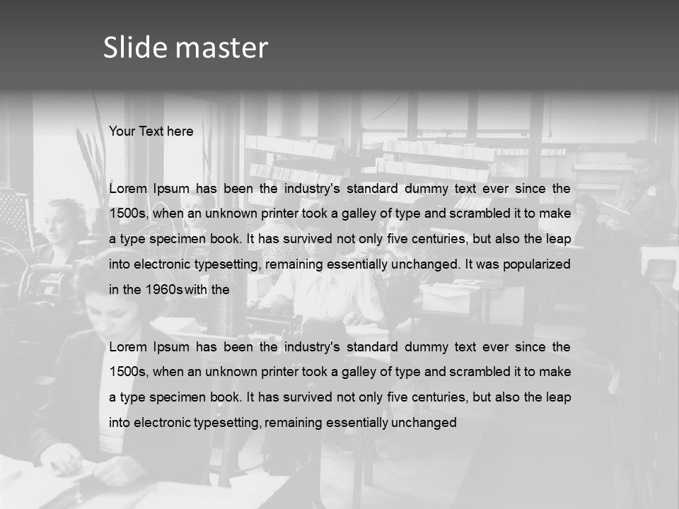 Women Work Nostalgic PowerPoint Template