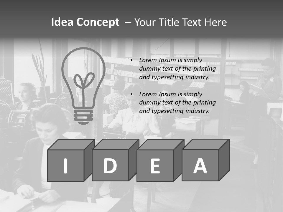 Women Work Nostalgic PowerPoint Template