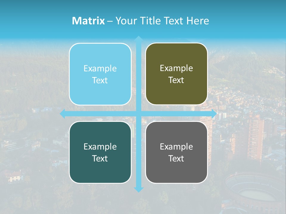 Blue Cityscape City PowerPoint Template